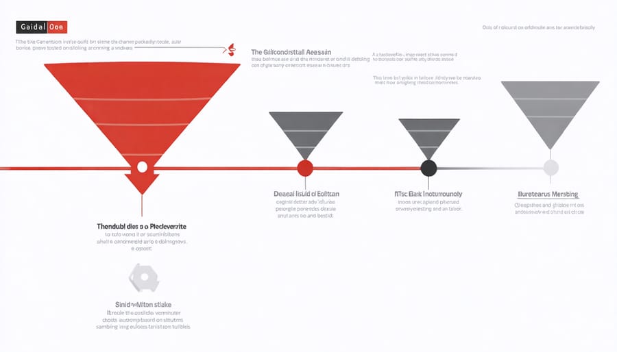 Digital marketing funnel showing various channels like SEO, social media, and affiliate marketing for online gambling